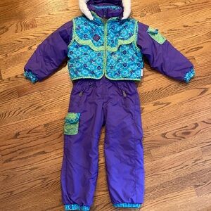 Size 5 Obermeyer Kids Snowsuit Snowboarding Skiing Winter Snow Pants some fading